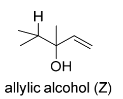 JAM BT 2026 Q46 figure: The number of double bonds present in the isohypsic transformation product of allylic alcohol (Z) is ________.