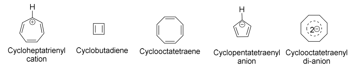 JAM BT 2026 Q59 figure: Applying the Hückel rule, the number of aromatic compounds among the following is ______. (in integer)