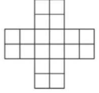 Cross-shaped figure made of small squares